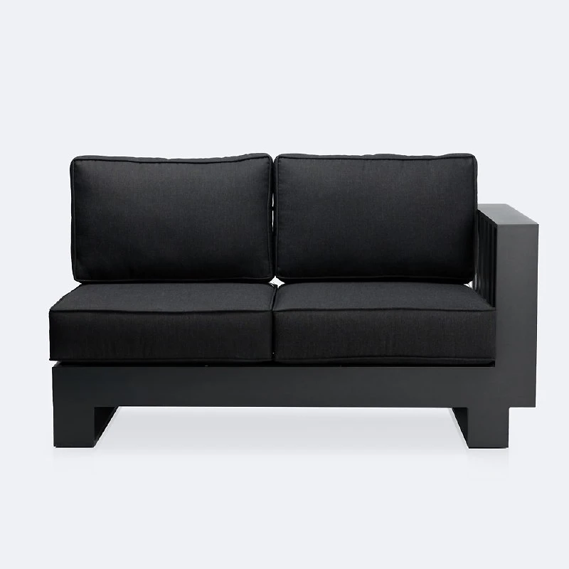 Renfrew Right Hand Facing Loveseat -  Black Frame - Carbon Black Cushion