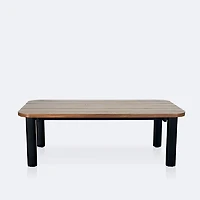 Rumi Coffee Table - Woodlook Black Frame