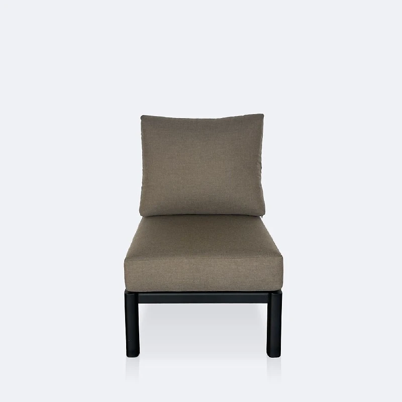 Rumi Side Chair - Woodlook/Black Frame / DotBella Truffle Cushion