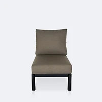 Rumi Side Chair - Woodlook/Black Frame / DotBella Truffle Cushion