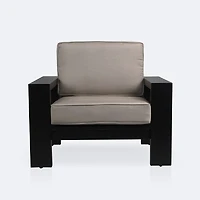 Shoreline Club Chair - Black Frame, Cast Shale Cushions