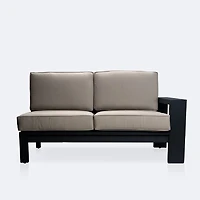 Shoreline Right Hand Facing Loveseat - Black Frame, Cast Shale Cushions