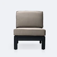 Shoreline Side Chair - Black Frame, Cast Shale Cushions