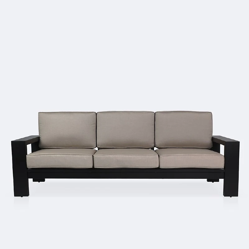 Shoreline Sofa - Black Frame, Cast Shale Cushions