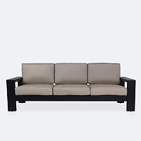 Shoreline Sofa - Black Frame, Cast Shale Cushions