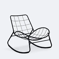 Simmons Rocking Chair - Black Frame - Greige Cushion 