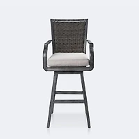 Sunnyvale Swivel Bar Chair - Brushed Grey/Grey