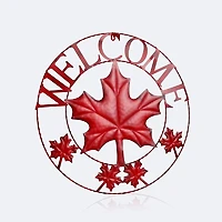 Maple Leaf Welcome Sign