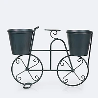 Decorative Metal Bike Planter - Blue