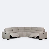 Barrett Power Reclining Sectional - Smokey Taupe