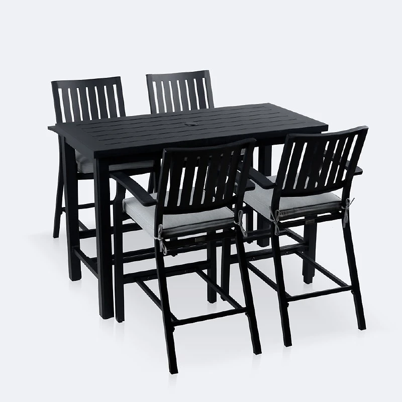Belvedere Counterheight Bar Set - Black