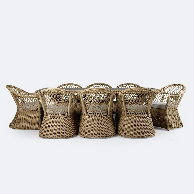 Betty 8 Seat Dining Set - Natural