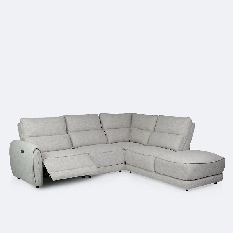 Graham Right Hand Facing Power Reclining Sectional - Weave Beige