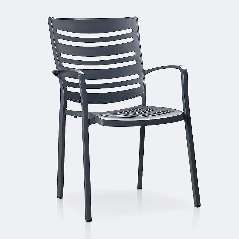 Linear with Lexi Dining Set - 6 Seats - Dark Grey