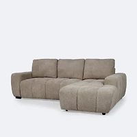 Nomi Right- Hand Facing Sectional Media Sleeper - Latte