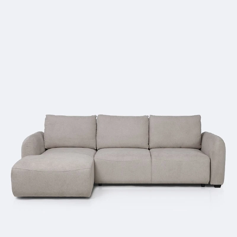 Vivo Left- Hand Facing Sectional Media Sleeper - Savy Beige