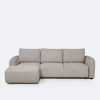 Vivo Left- Hand Facing Sectional Media Sleeper  - Savy Beige