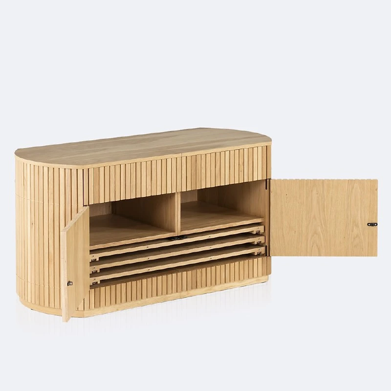 Transformer Round Sideboard - Scandinavian Oak