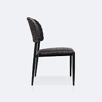 Austin Side Chair - Black/Brown