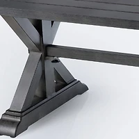 Belvedere 43”x86” Dining Table – Brushed Grey