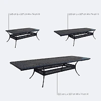 Breeze Small Extendable Dining Table - Black Tippet