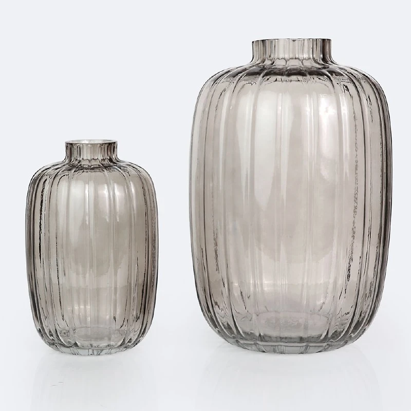 Glass Vase - Large - Smokey