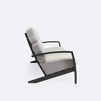 Cole Sofa- Black Frame - Light Grey Cushion