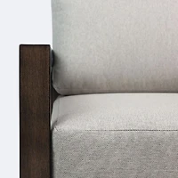 Denver Club Chair – Brushed Chocolate Frame - Tan Cushions