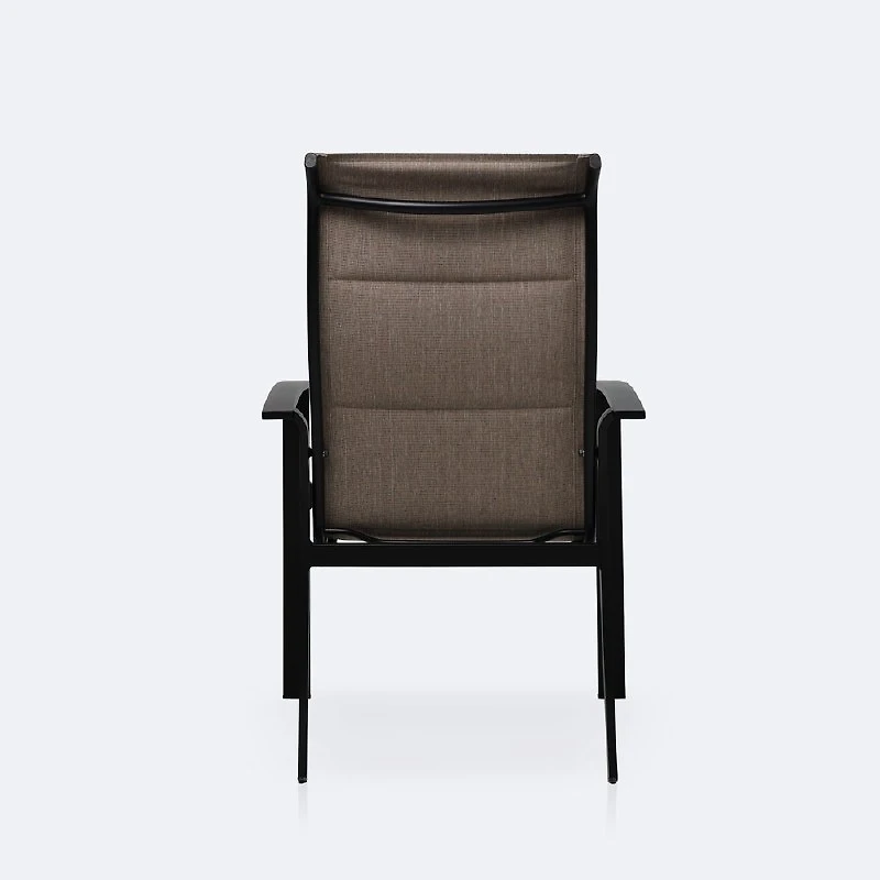 Dina Armchair - Black Frame / Tweed Padded Sling