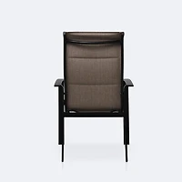 Dina Armchair - Black Frame / Tweed Padded Sling