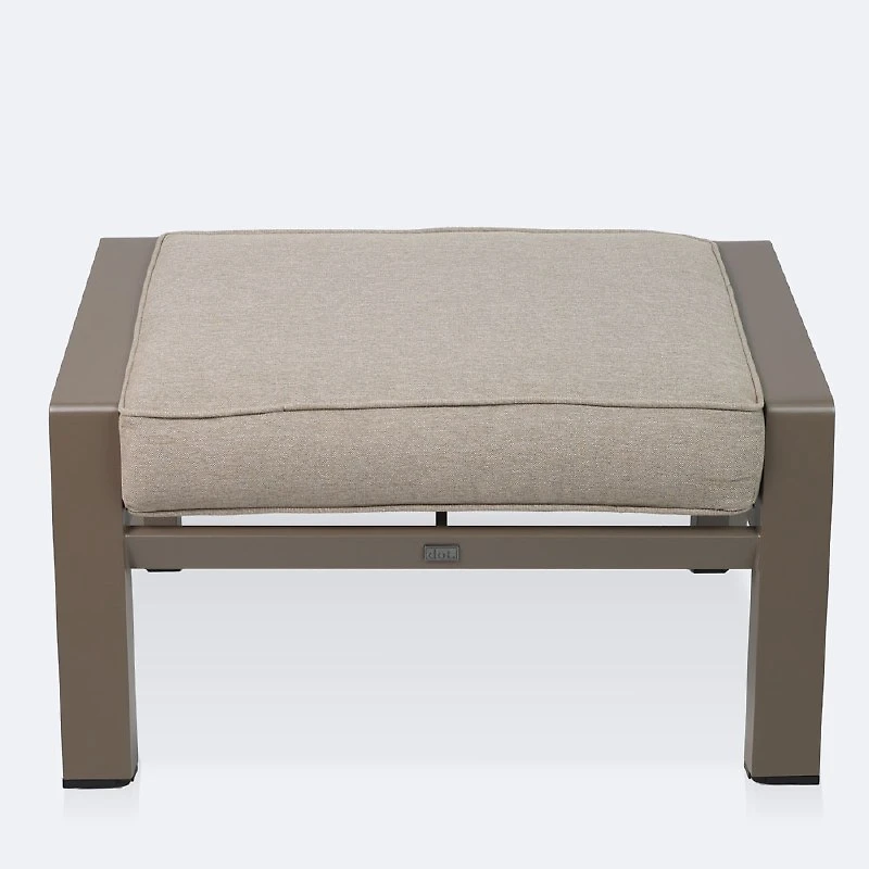 Elloise Ottoman - Taupe Frame, Sand Cushions