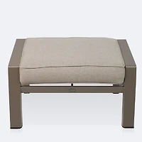 Elloise Ottoman - Taupe Frame, Sand Cushions