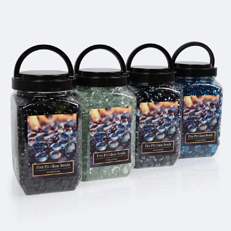 Firepit Glass Beads - Black