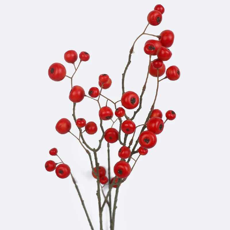 Faux Red Berry Branch