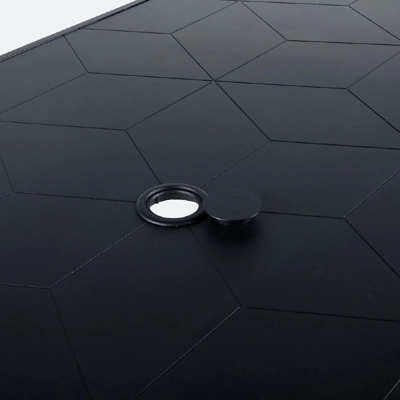 Geometric 38x70 Dining Table – Black