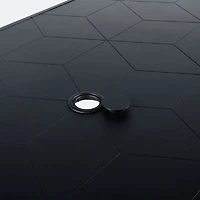 Geometric 38x70 Dining Table – Black