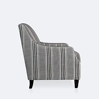 Griffin Accent Chair -  Black & White Stripe
