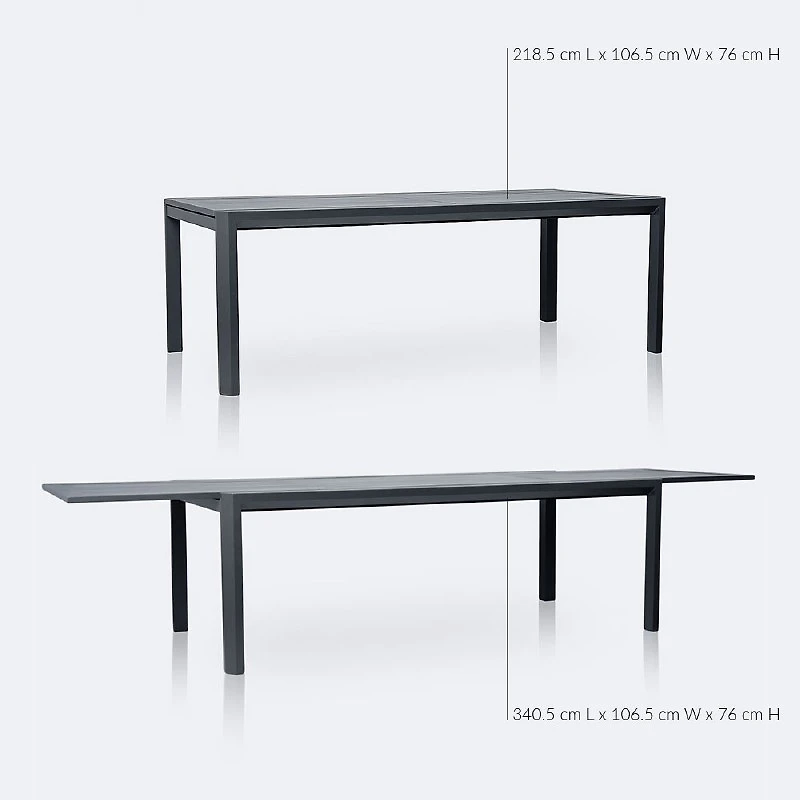 Holiday Extendable Table - Dark Grey