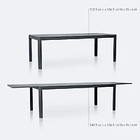 Holiday Extendable Table - Dark Grey