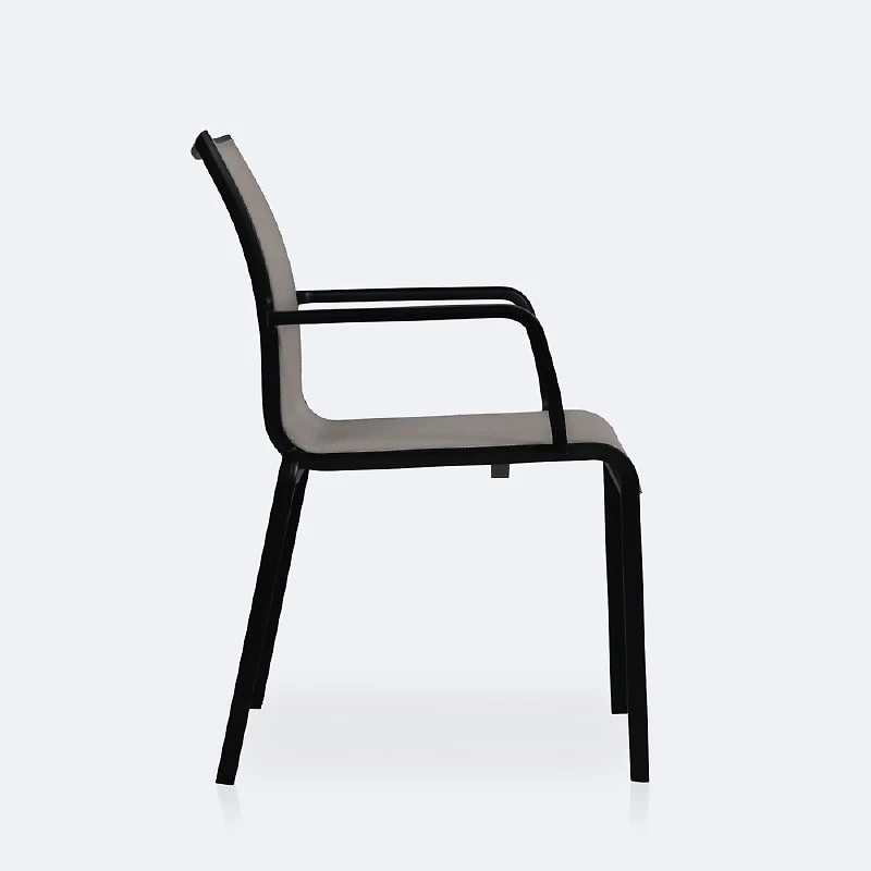 Holiday Sling Armchair - Black Frame / Oatmeal Sling