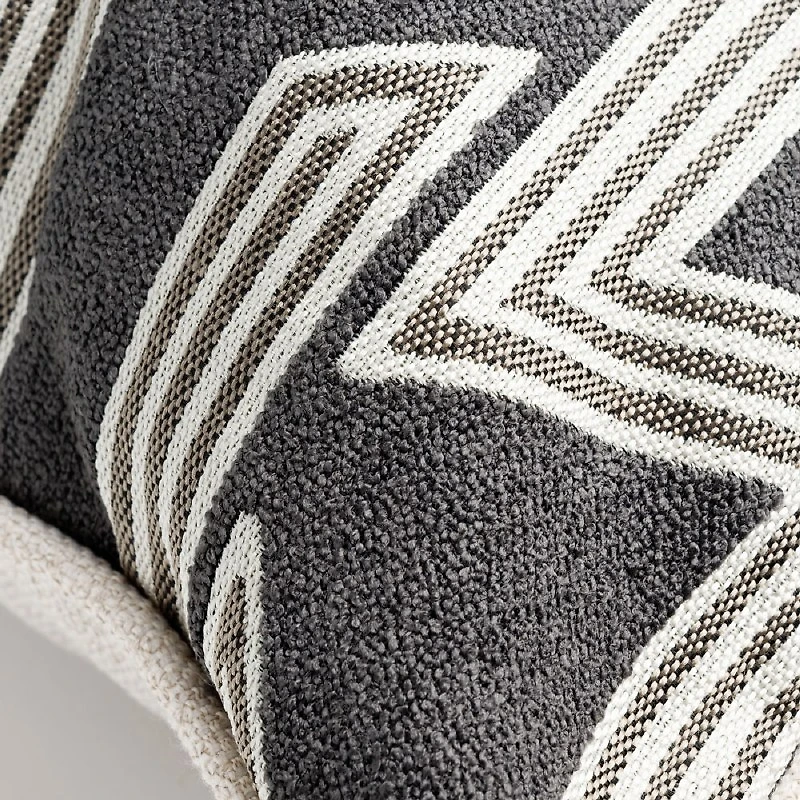 20"x20" Throw Pillow - Patterned Grey