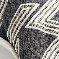 20"x20" Throw Pillow - Patterned Grey