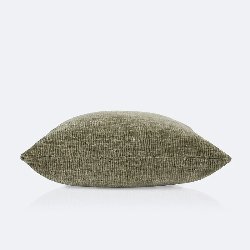 18"x18" Throw Pillow - Olive Velvet