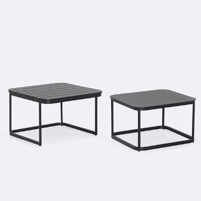 Kyoto Nesting Coffee Table Set - Black Frame
