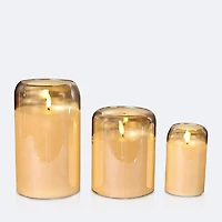 LED Glass Candle 5in