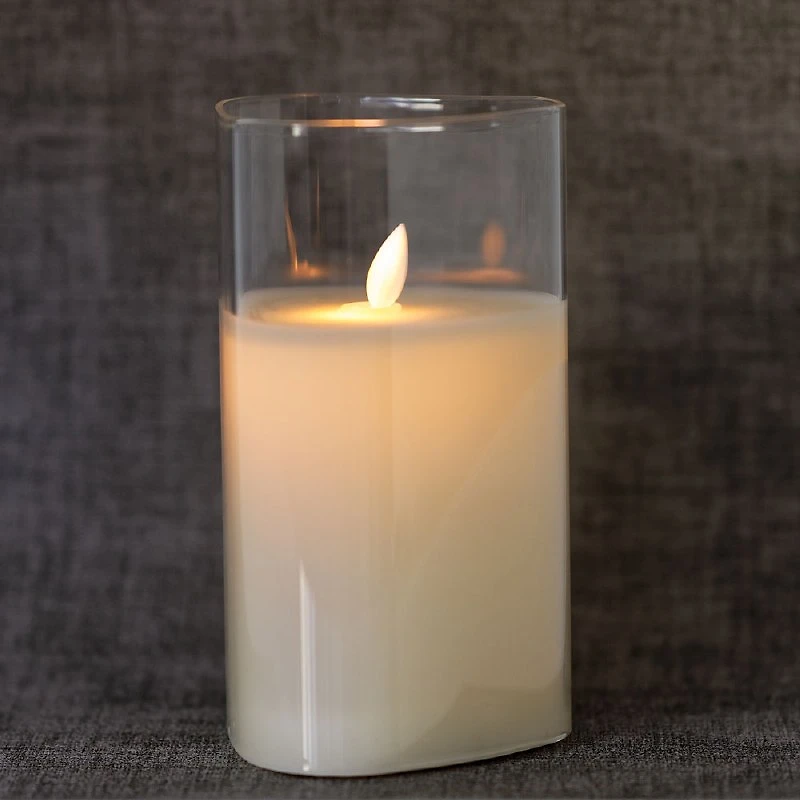 Triangle Glass LED Candle - Small