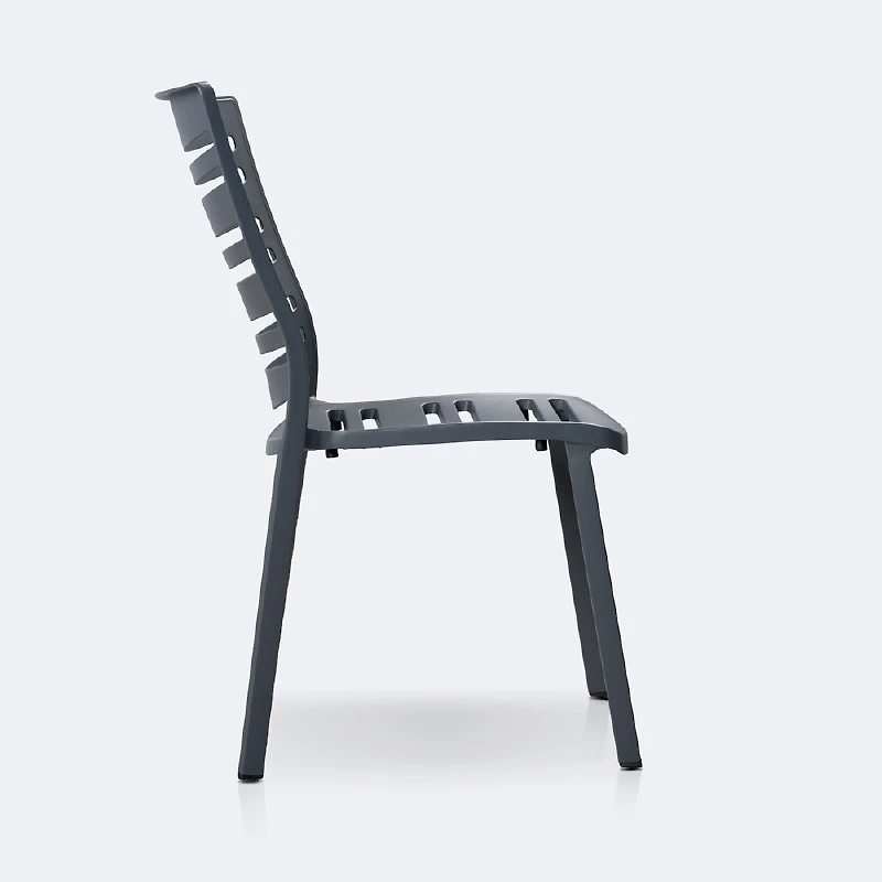Linear SIde Chair - Dark Grey
