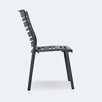 Linear SIde Chair - Dark Grey