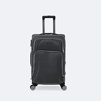 4-Piece Soft Side Spinner Wheels Luggage Set- Grey