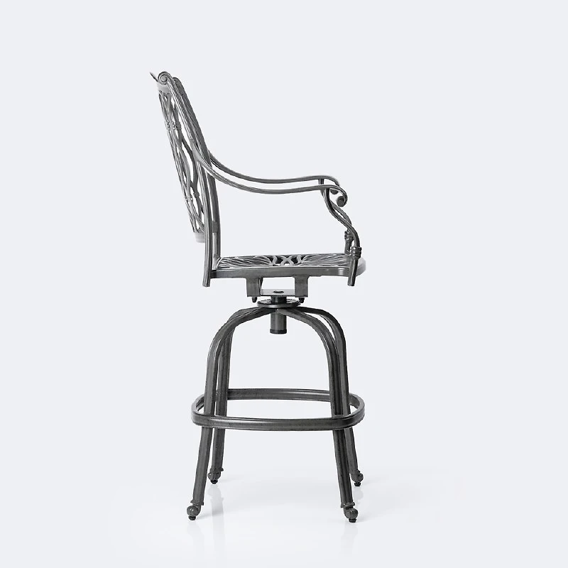 Meghan Swivel Bar Chair - Shade Grey